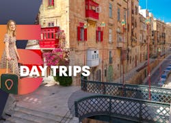 streetview Malta and text '5 day trips'