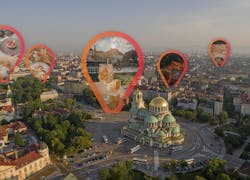 Image of Sofia with different bubbles of different specialities
