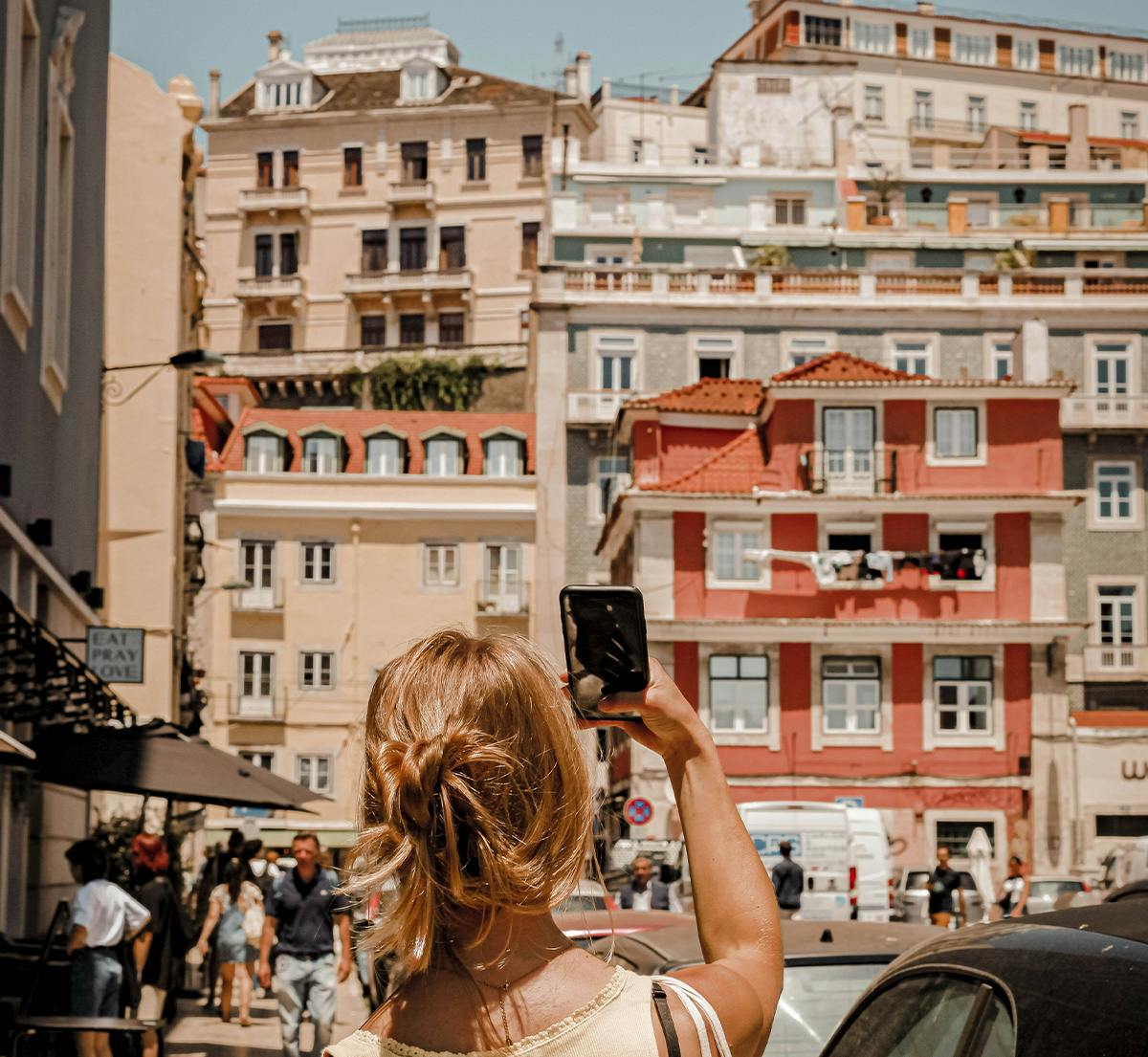 Mädchen fotografiert in Lissabon