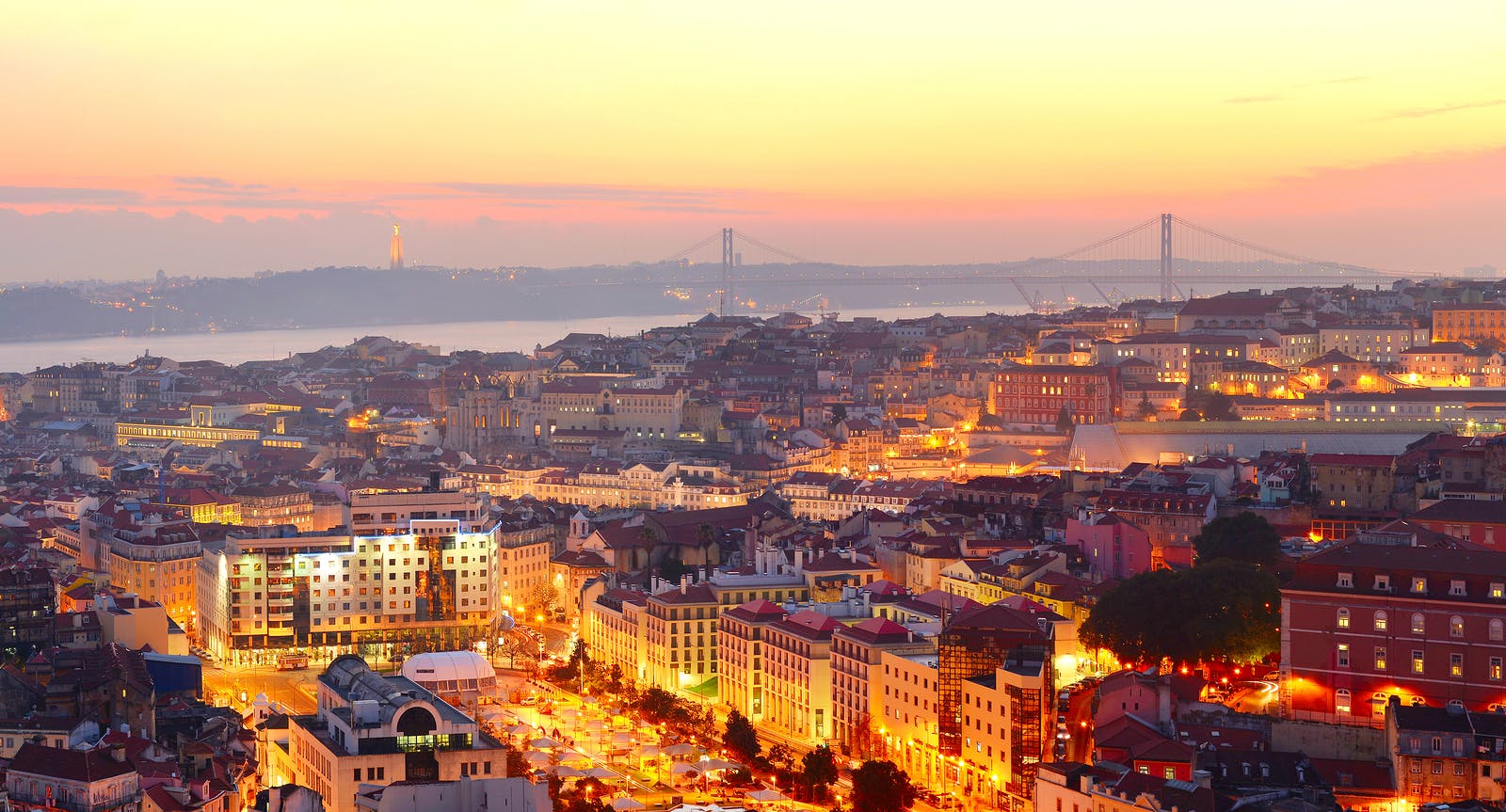 Aerial view of Lisbon