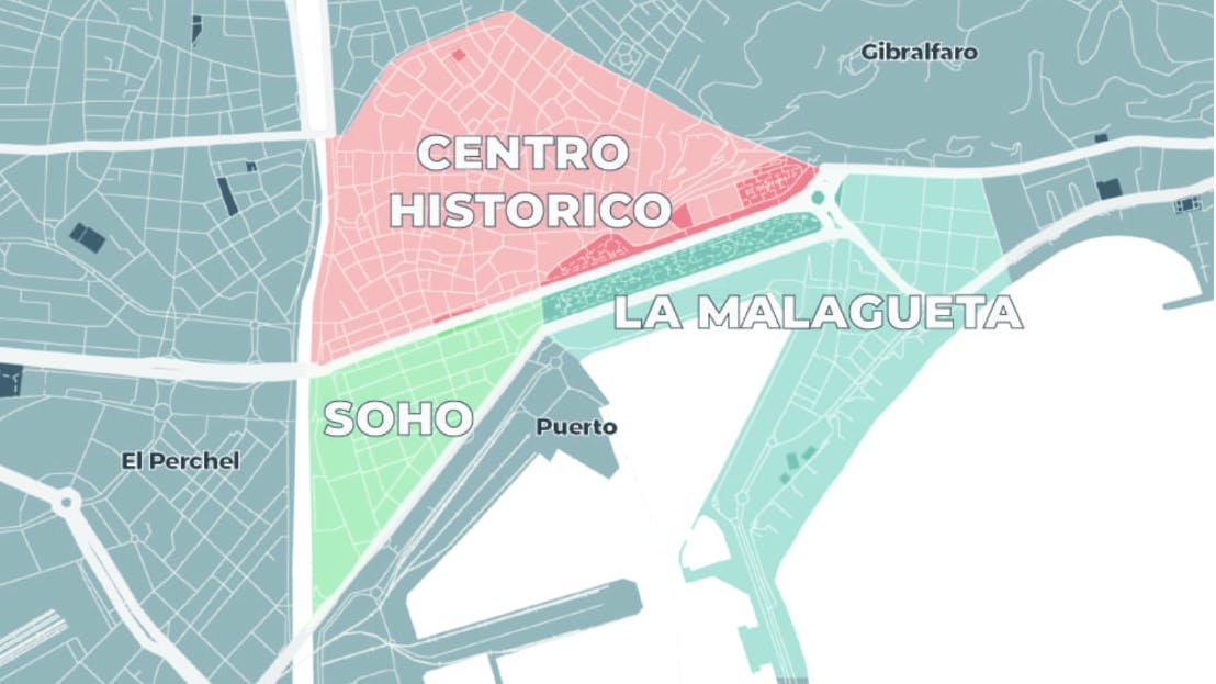Map of Málaga