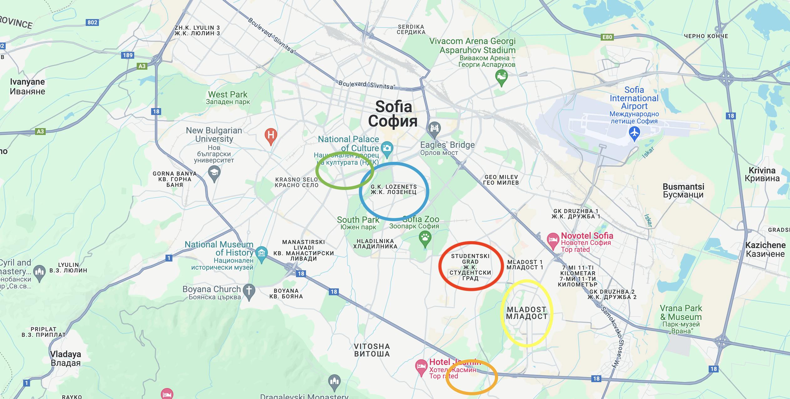 Map Sofia