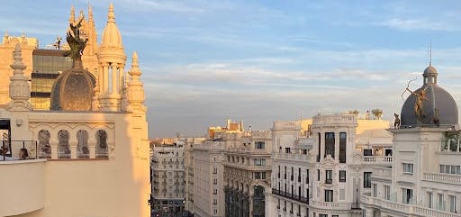 alte Häuser in Madrid von oben