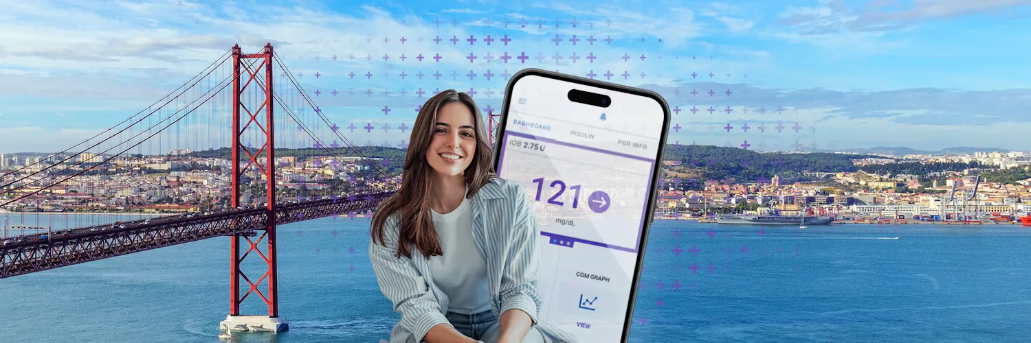 Girl in front of a phone screen showing the number 121, with a red bridge and water in the background